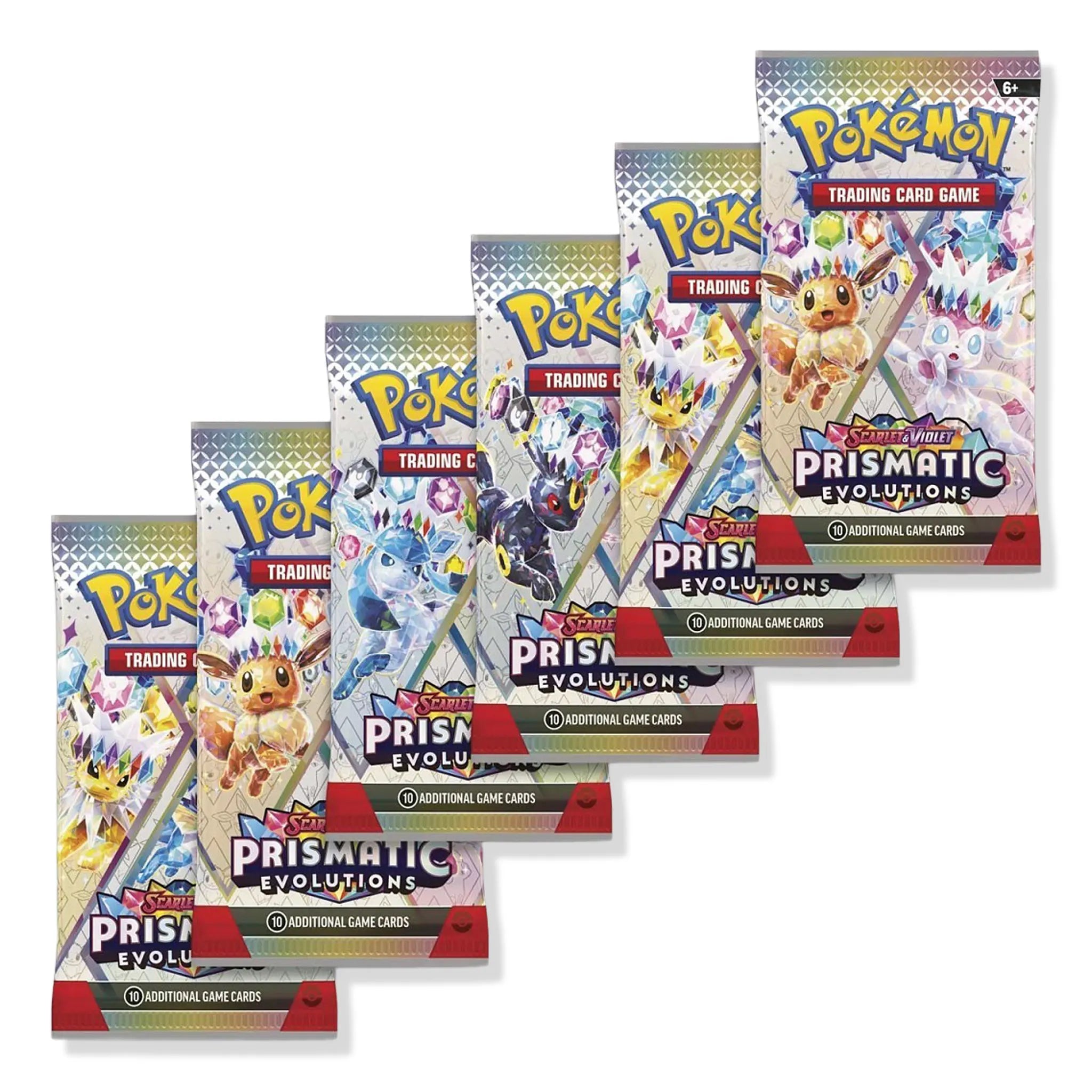 Cards View of Pokémon Scarlet & Violet Prismatic Evolutions Booster Bundle
